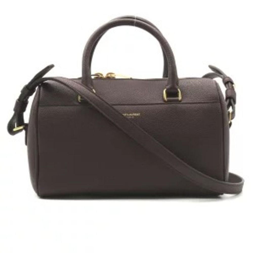 Saint Laurent Baby Duffle Leather Bordeaux 2-Way Shoulder Bag